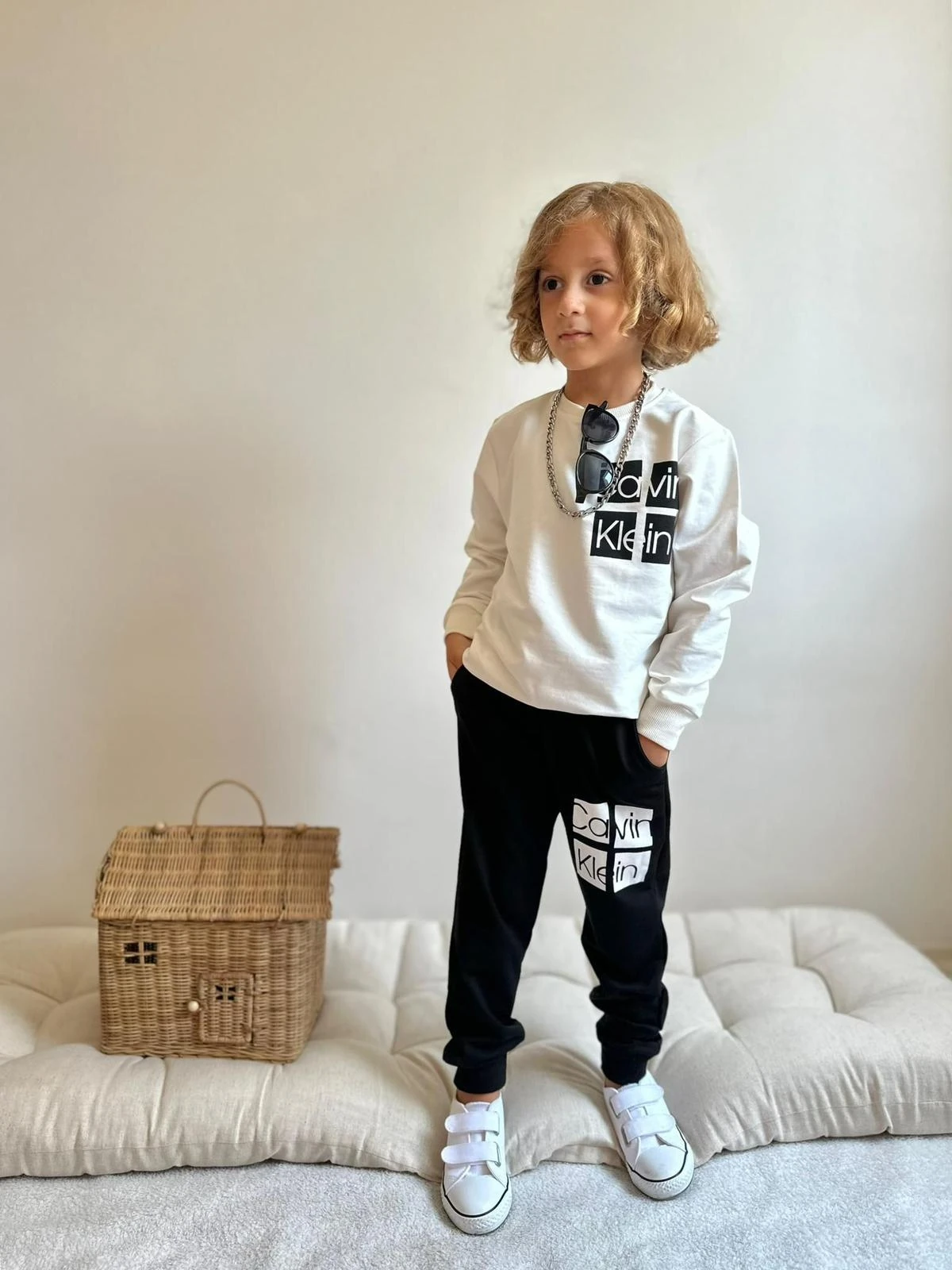 Yeni Sezon 2 İp Şardonsuz 2'li Calvin Klein Baskılı Eşofman Takım Erkek