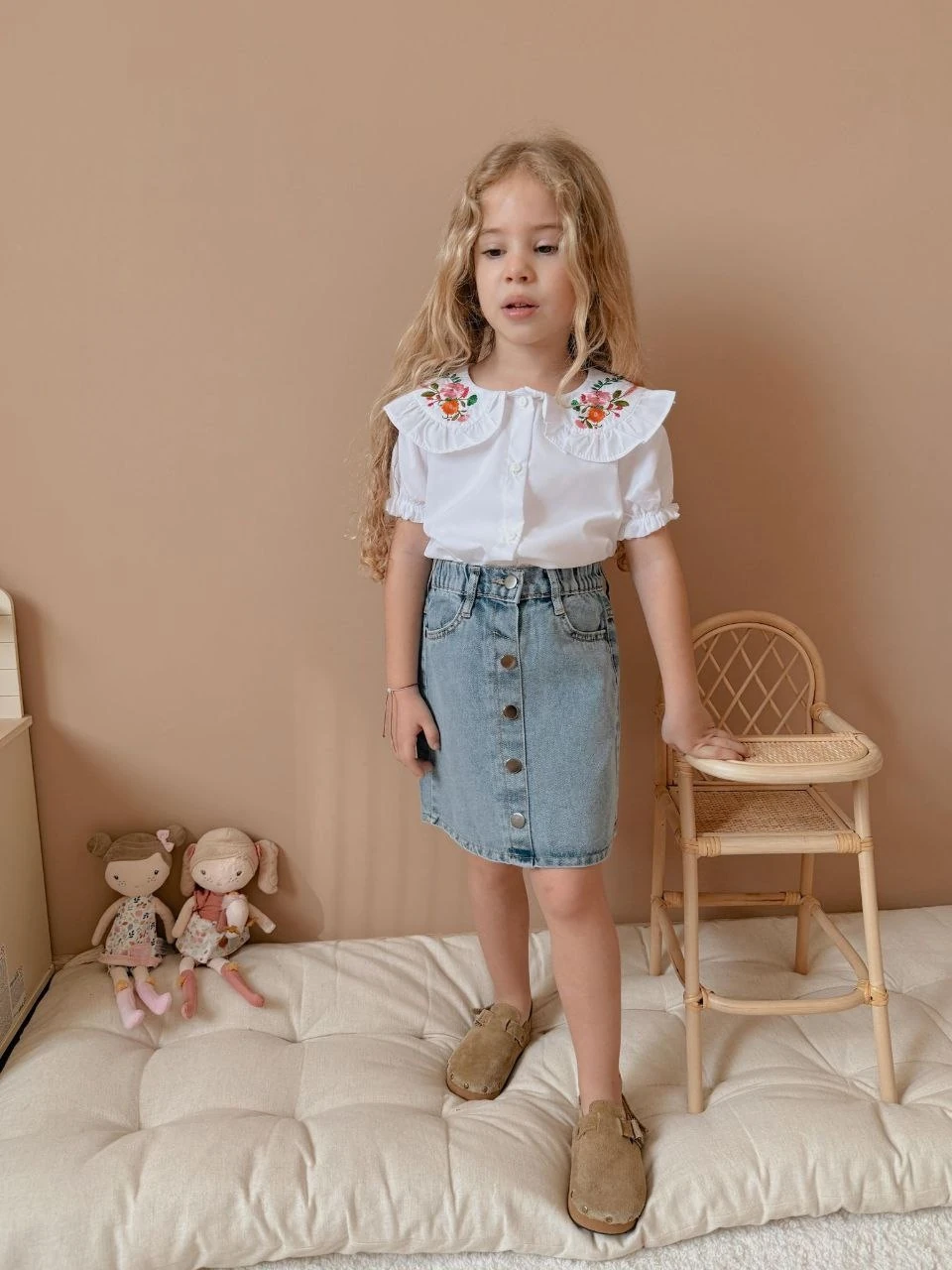 2'li Kot Etek & Poplin Gömlek Takım