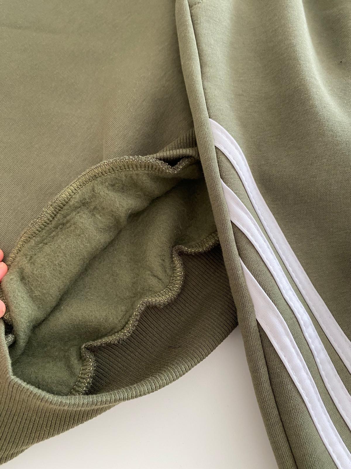 Çizgili Yeni Sezon 3 İplik Şardonlu Takım