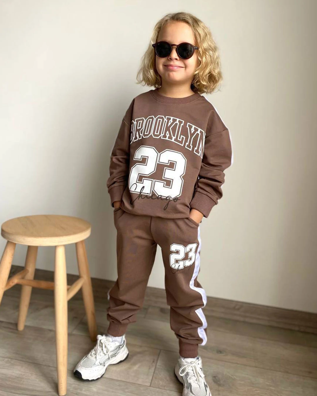 23 Brookly Baskılı Eşofman Takımı / 2 İplik