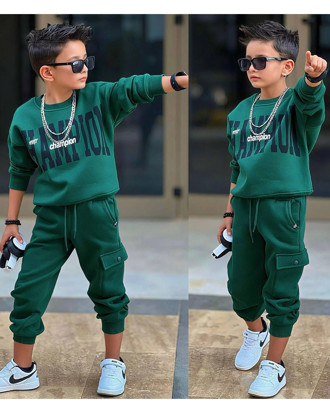 Champion Baskılı 3 İğlik Şardonlu Takım