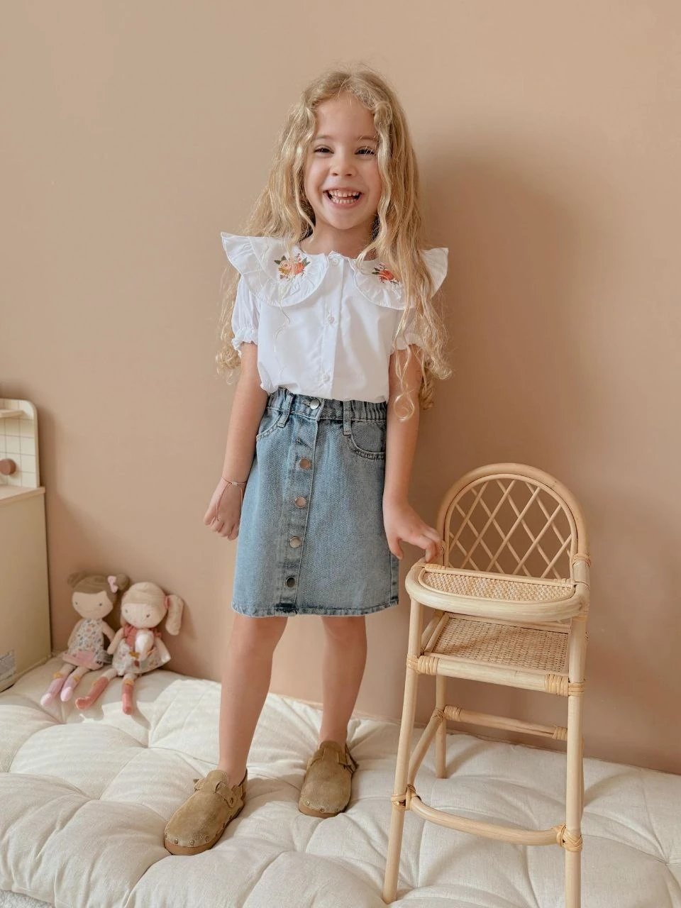 2'li Kot Etek & Poplin Gömlek Takım