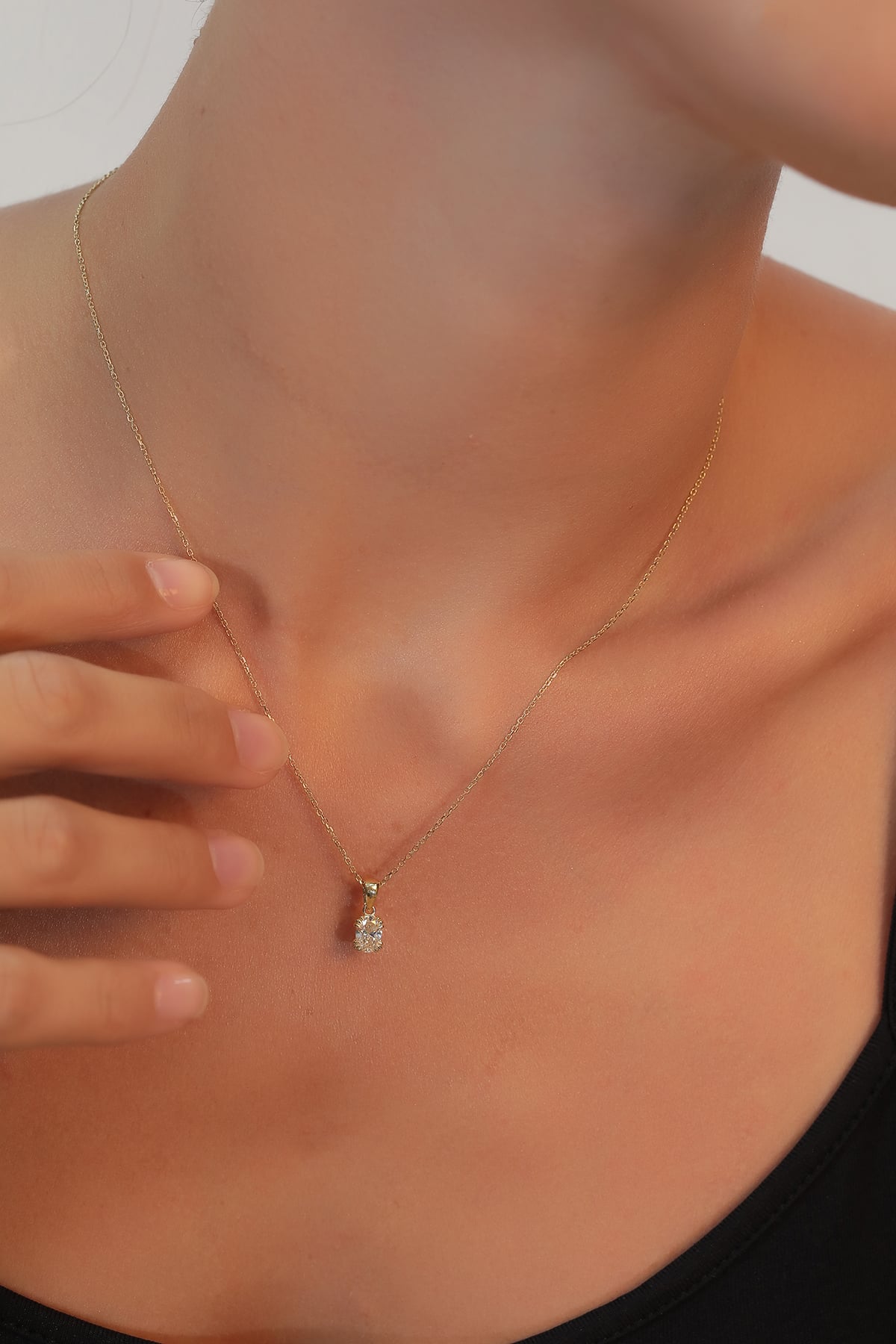 Cushion Solitaire Pırlanta Kolye