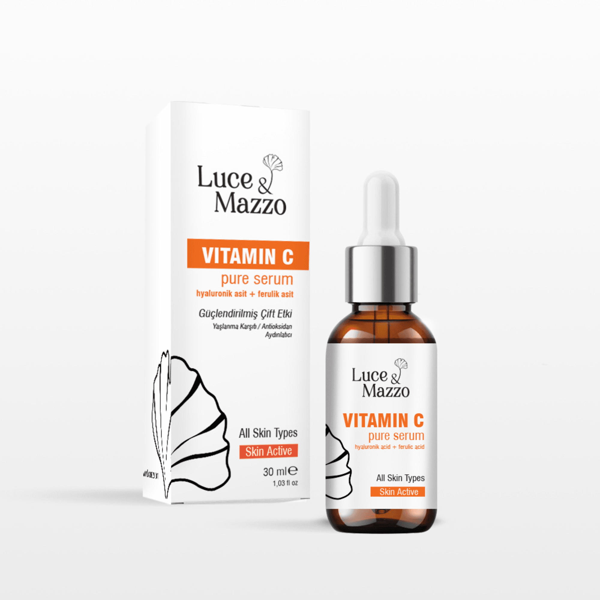 C Vitamini Aydınlatıcı ve Ton Eşitleyici Bakım Serumu 30 ml – Hyaluronik Asit ve Ferulic Asit Destekli image