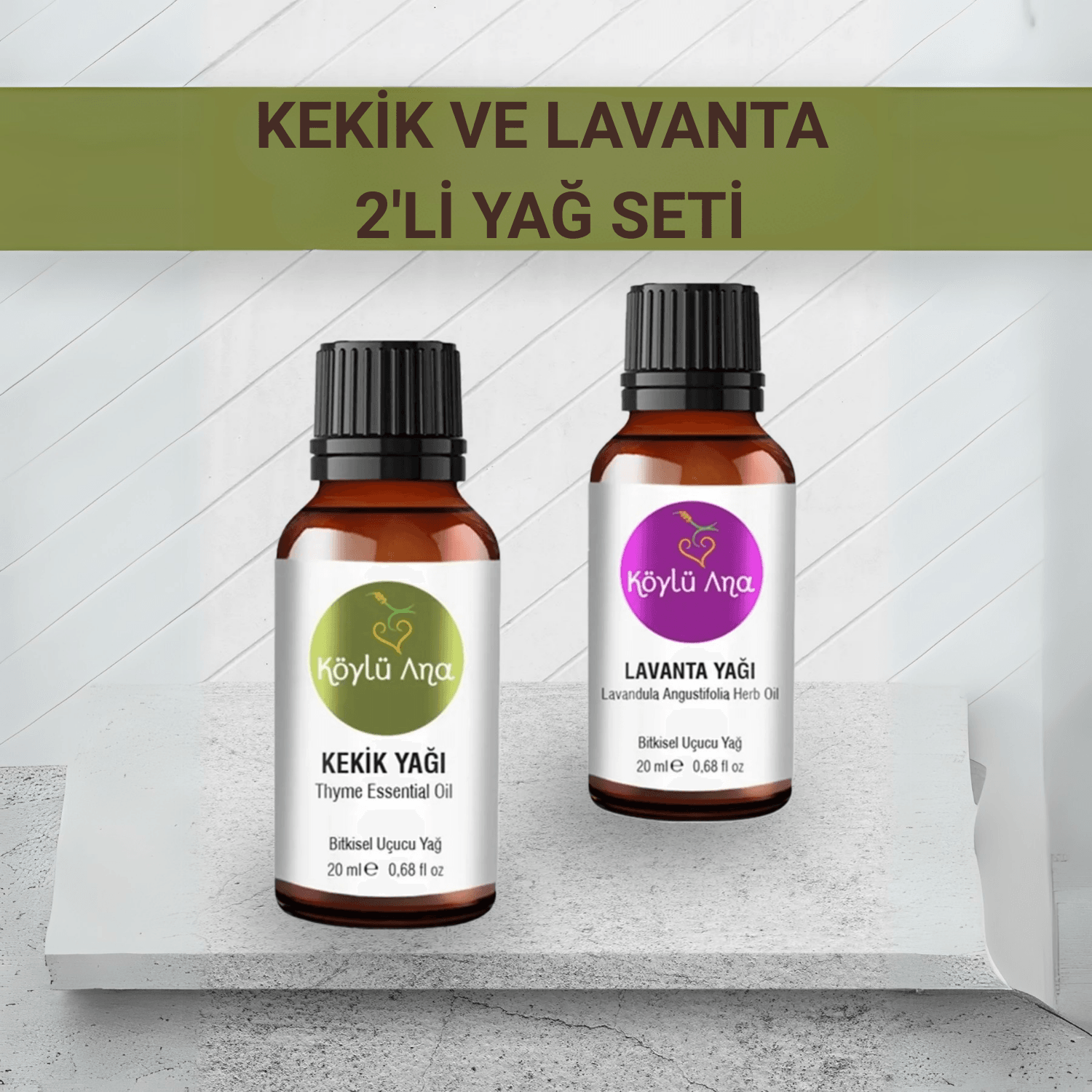 Kekik, Lavanta Aromatik Yağ Seti - Aromatik Uçucu Yağ 2 X 20 ml image