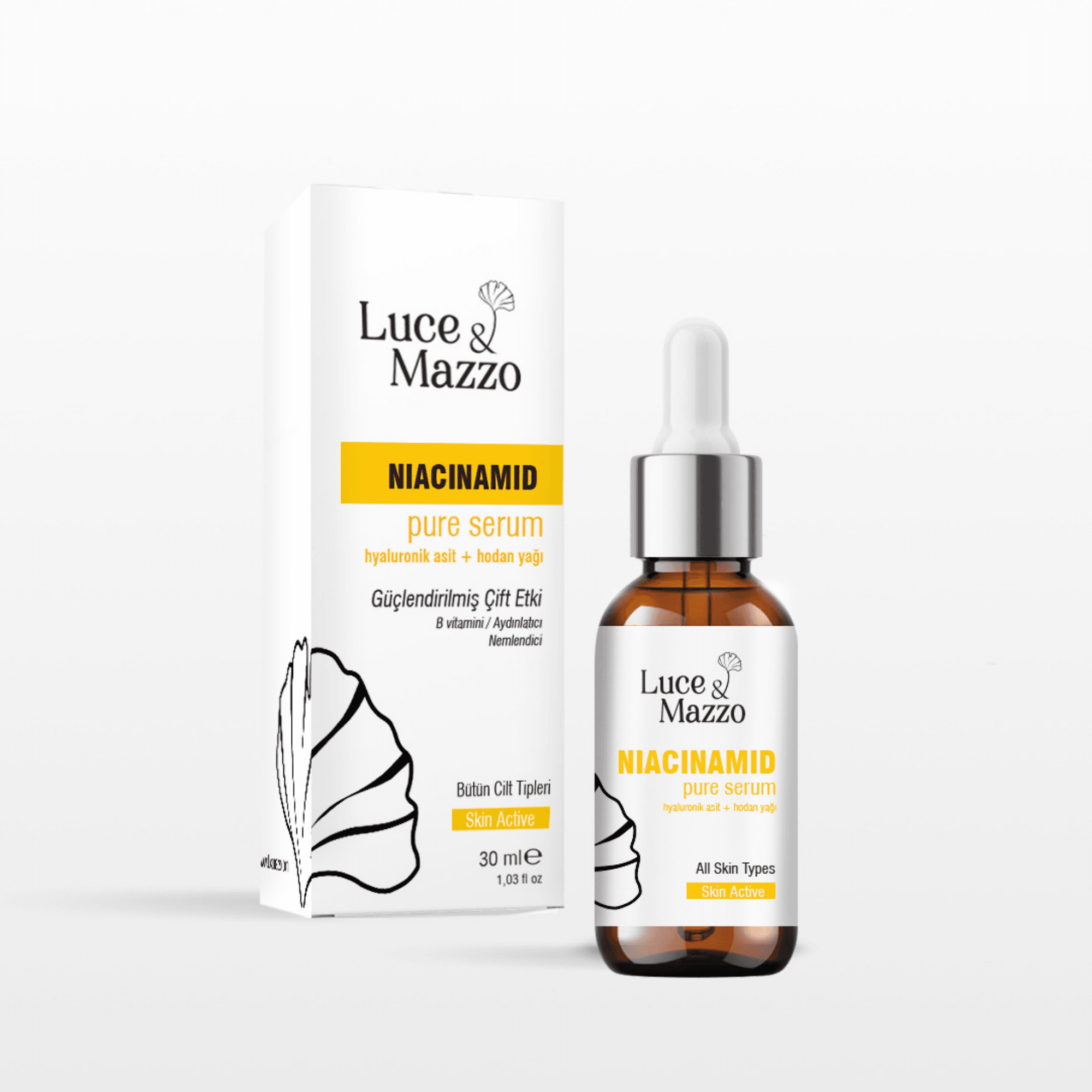 Yağ Dengeleyici & Nemlendirici Cilt Serumu 30 ml – Niacinamide & Hyaluronik Asit İçerikli image