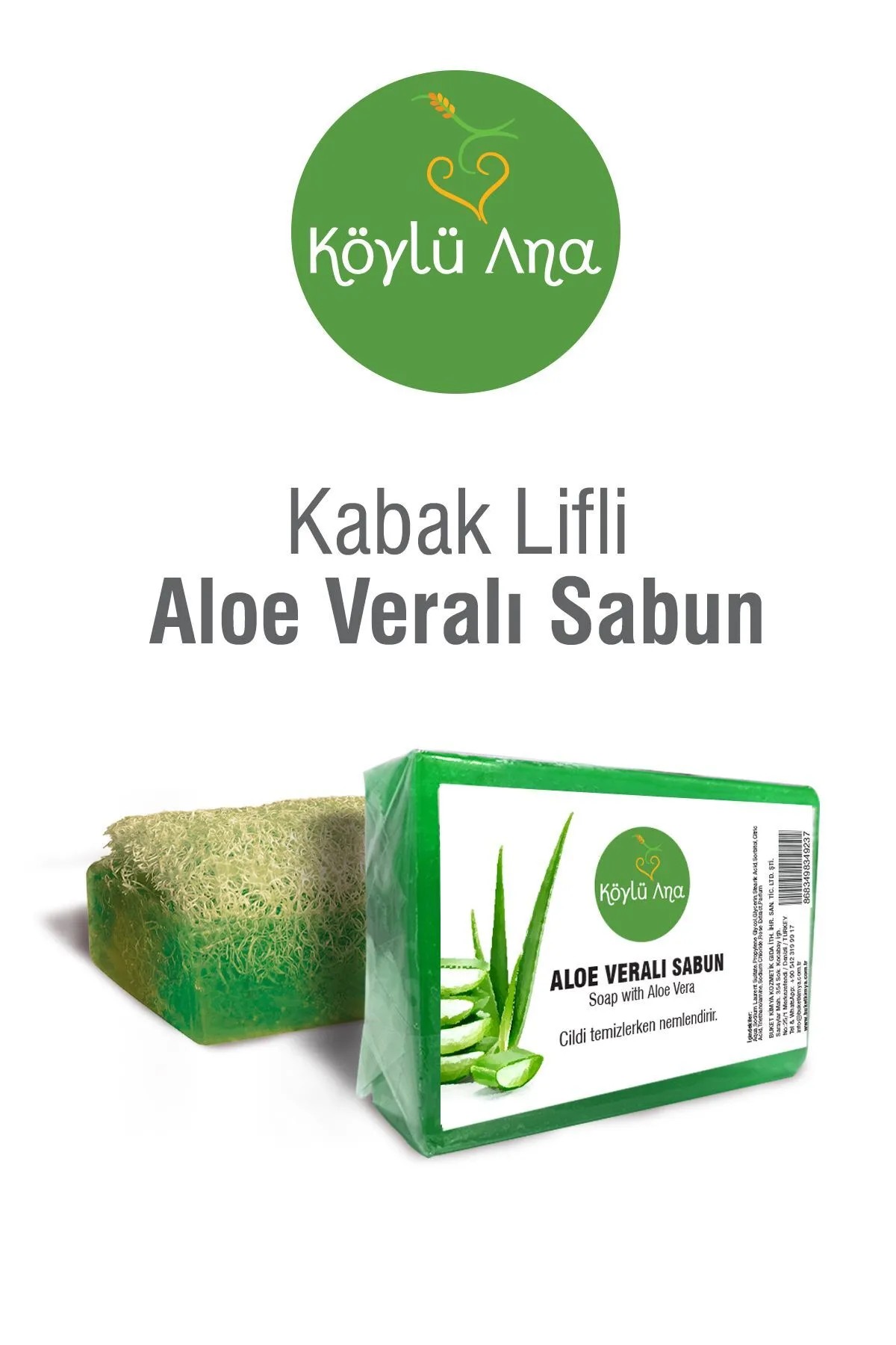 Doğal Kabak Lifli Aloe Veralı Sabun ( 2 adet )