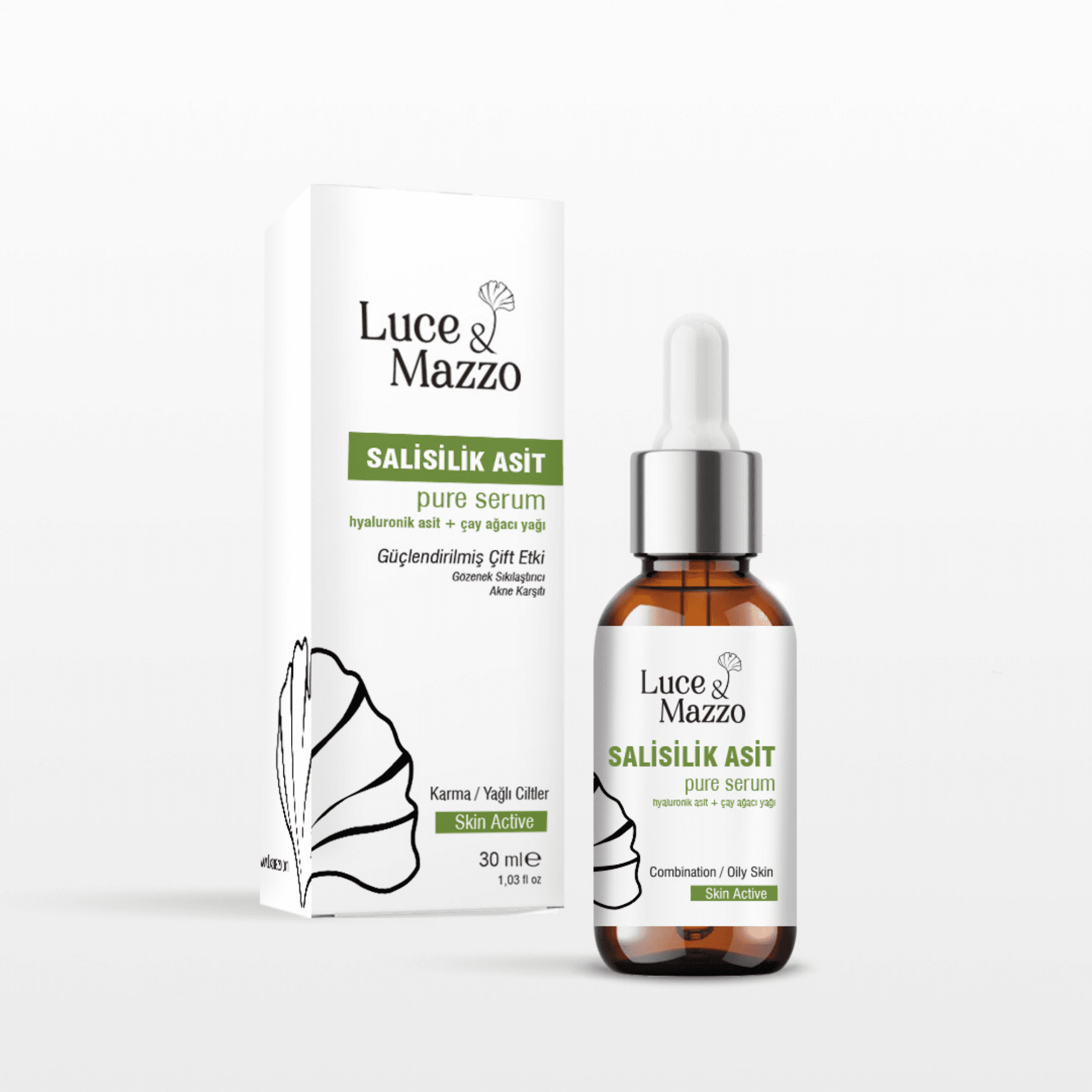 Yağlı/Karma Ciltler İçin Salisilik Asit Serumu 30 ml – Hyaluronik Asit & Çay Ağacı Destekli image
