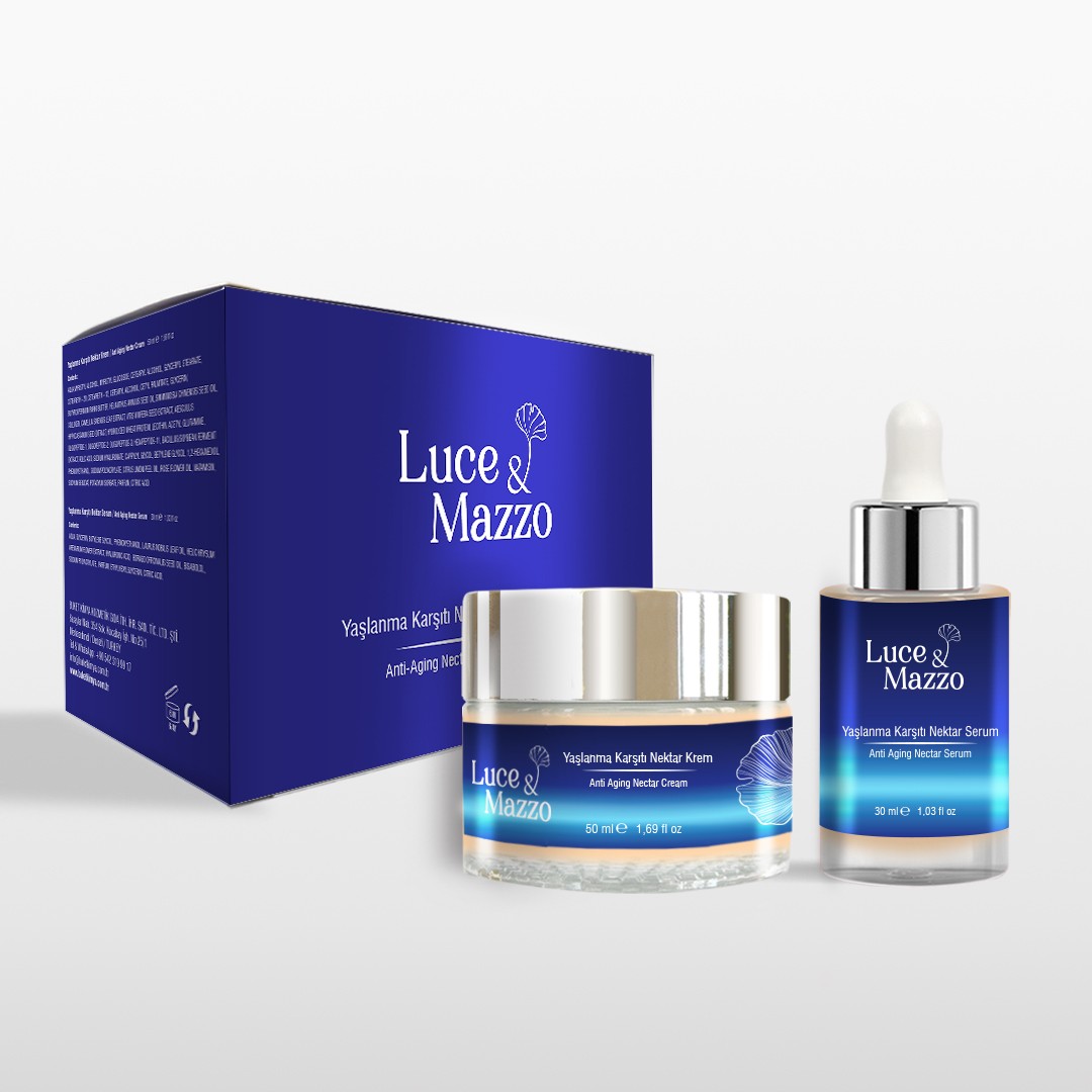 Anti-Aging Nektar Bakım Seti – Göz Çevresi ve Cilt Görünümü Destekleyici (Krem + Serum)