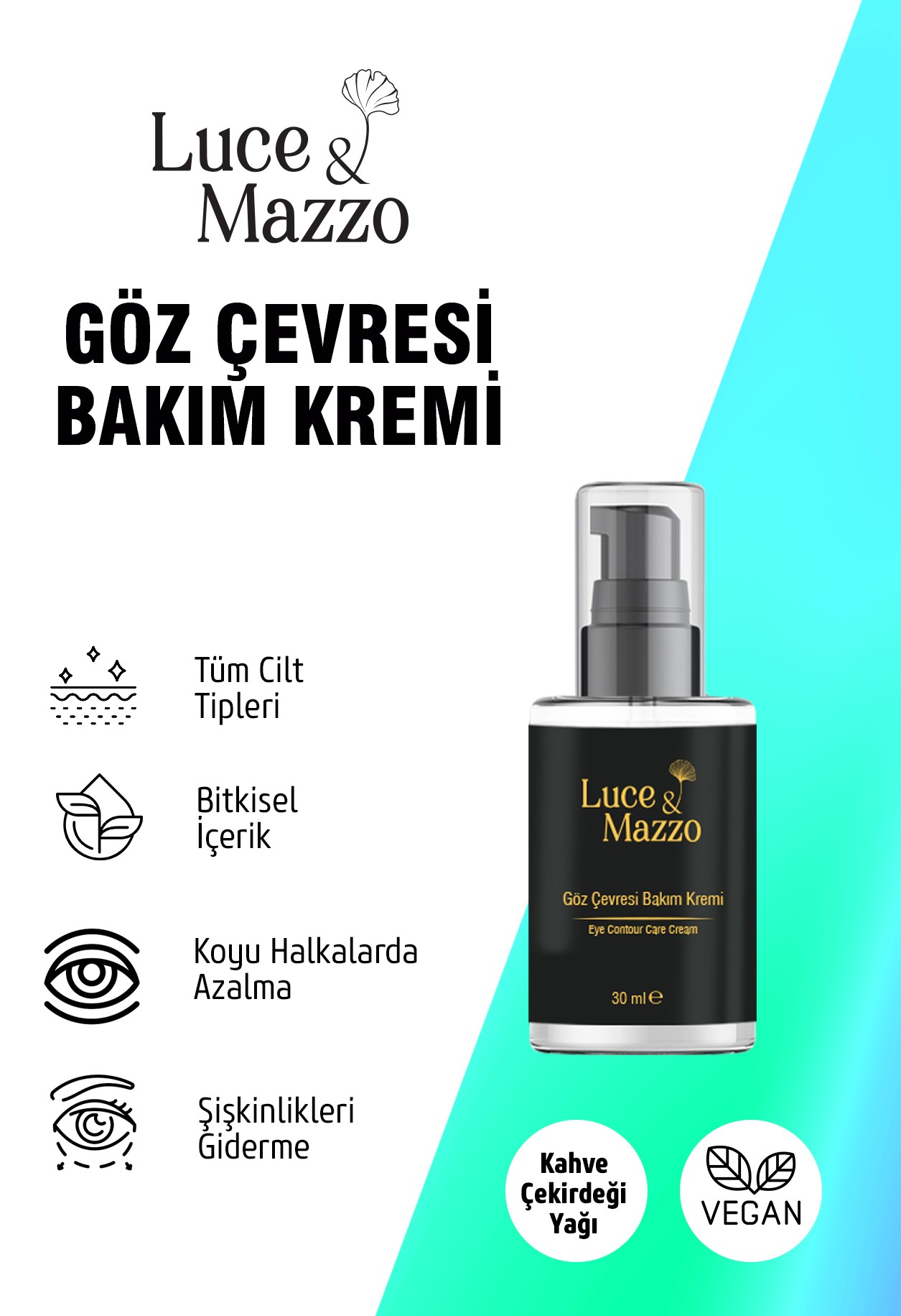 Göz Çevresi Bakım Kremi 30 ml - KırışıklıkG & Koyu Halkala Ve Göz Altı Torbalama Karşıtı