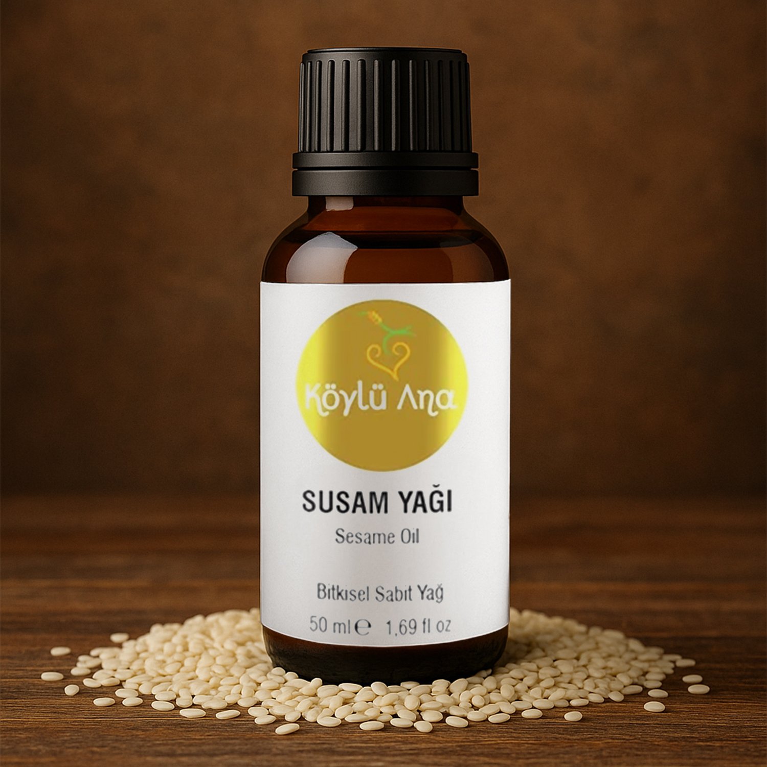  Susam Yağı 50 ml - %100 Saf Soğuk Sıkım Cilt Besleyici Nemlendirici Masaj Yağı