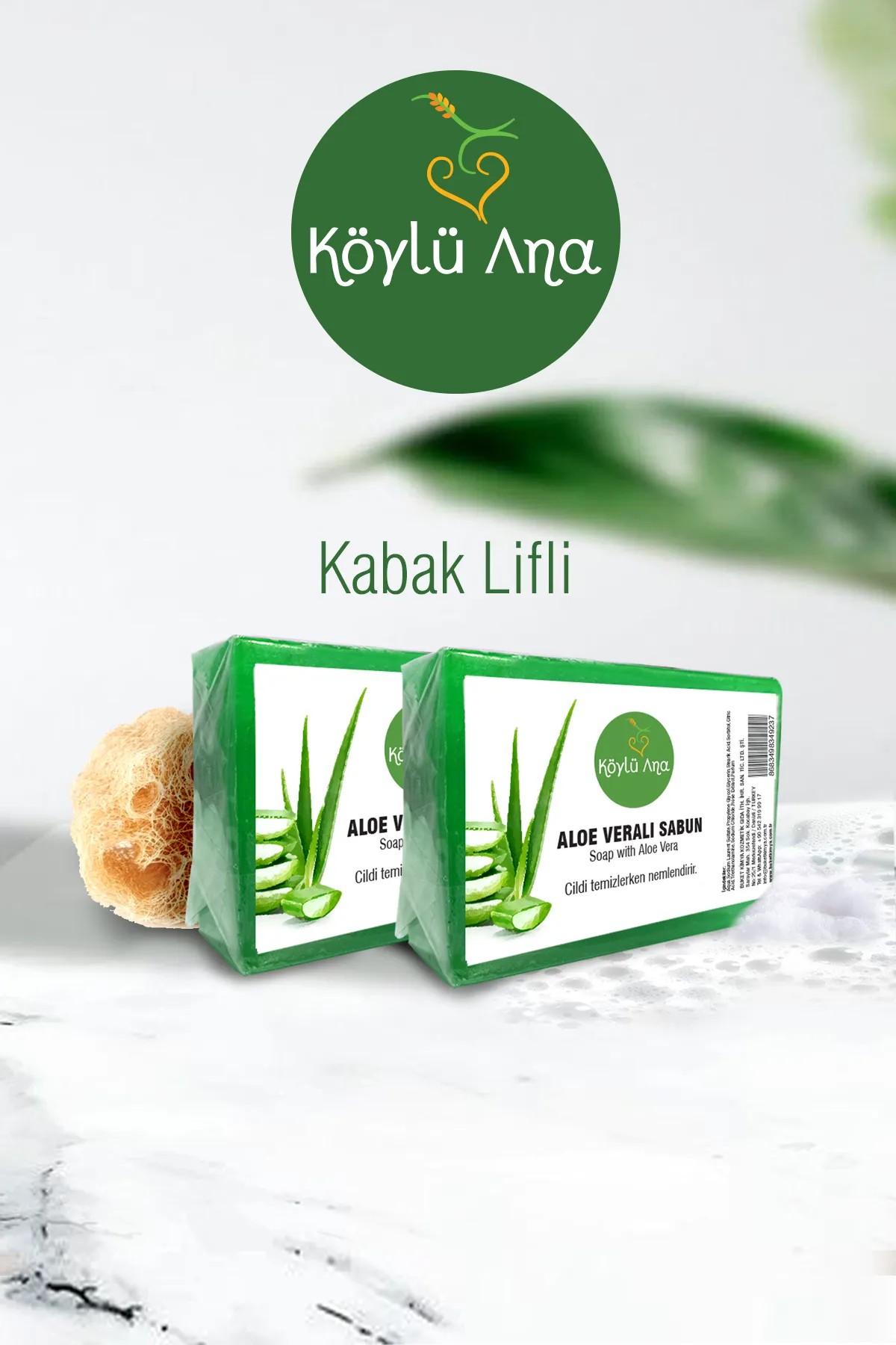 Doğal Kabak Lifli Aloe Veralı Sabun