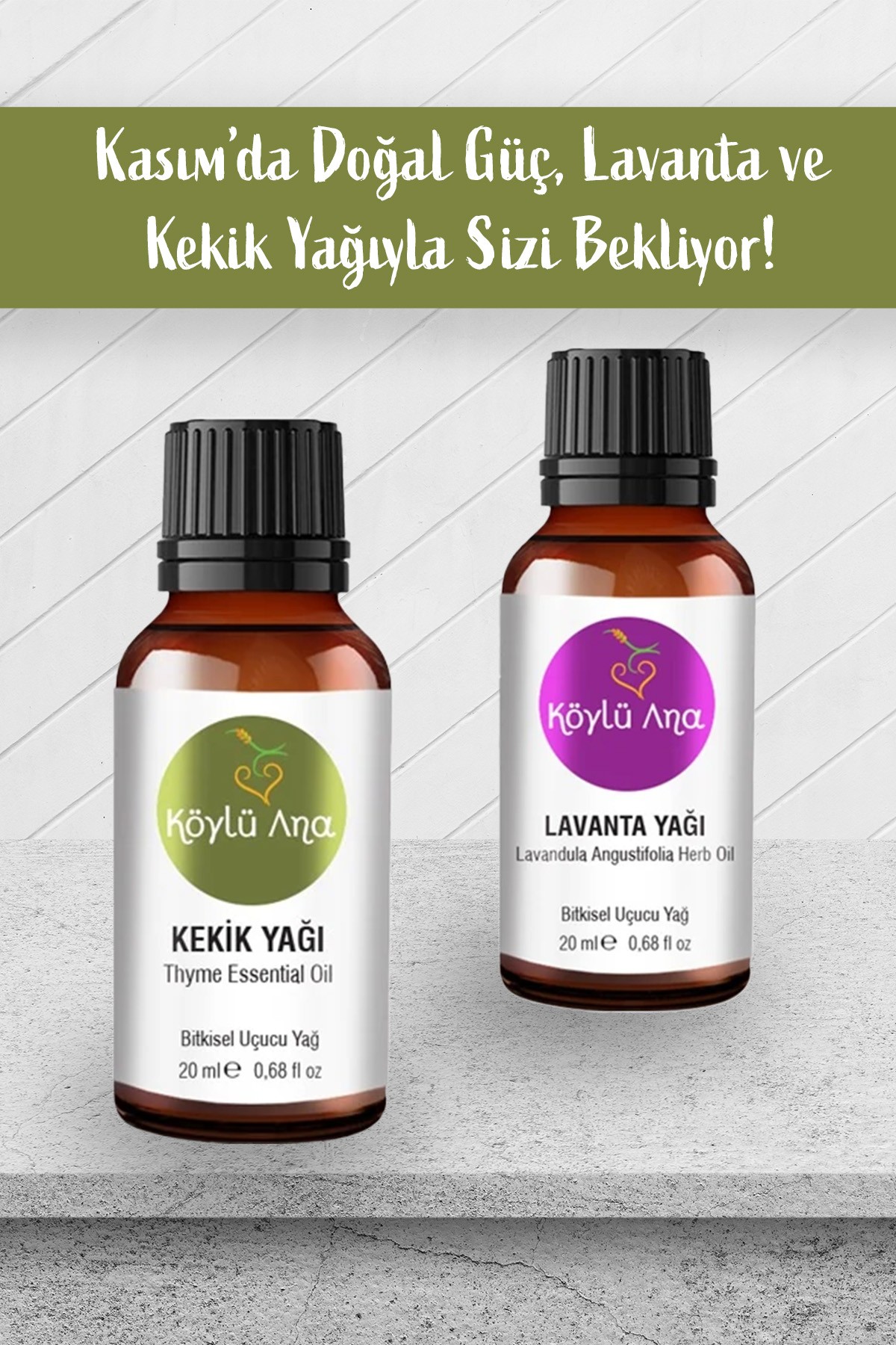 Kekik, Lavanta Aromatik Yağ Seti - Aromatik Uçucu Yağ 2 X 20 ml