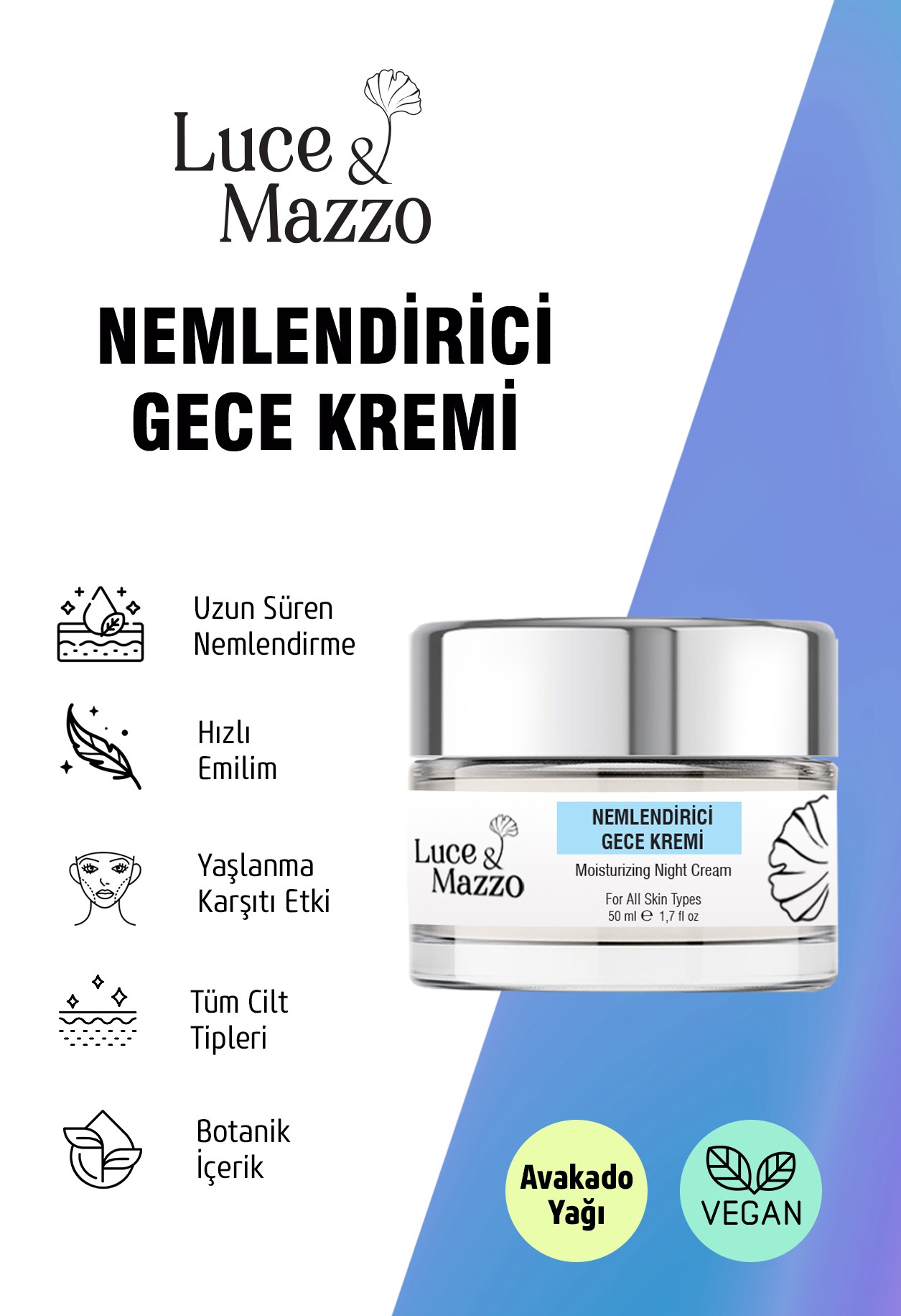 Gece Bakım Kremi 50 ml - Kırışıklık Karşıtı Cilt Yenilemeye Yardımcı