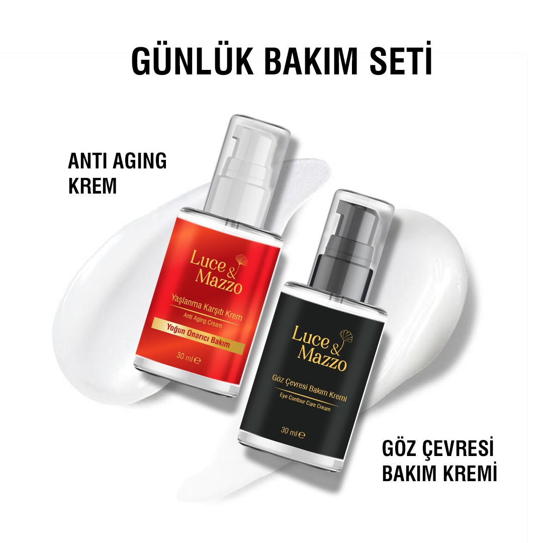 2’li Cilt Bakım Kremi Seti – Yüz ve Göz Çevresi İçin Yoğun Nemlendirme - Hyaluronik Asit & Kolajen Destekli - Tüm Cilt Tipleri İçin image