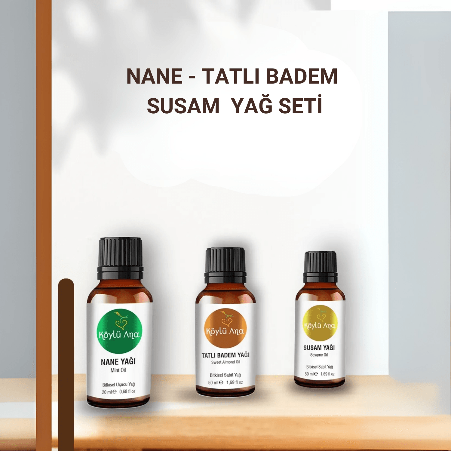   Nane, Tatlı Badem, Susam Aromatik Yağ Seti - Uçucu 3'lü Yağ Seti image