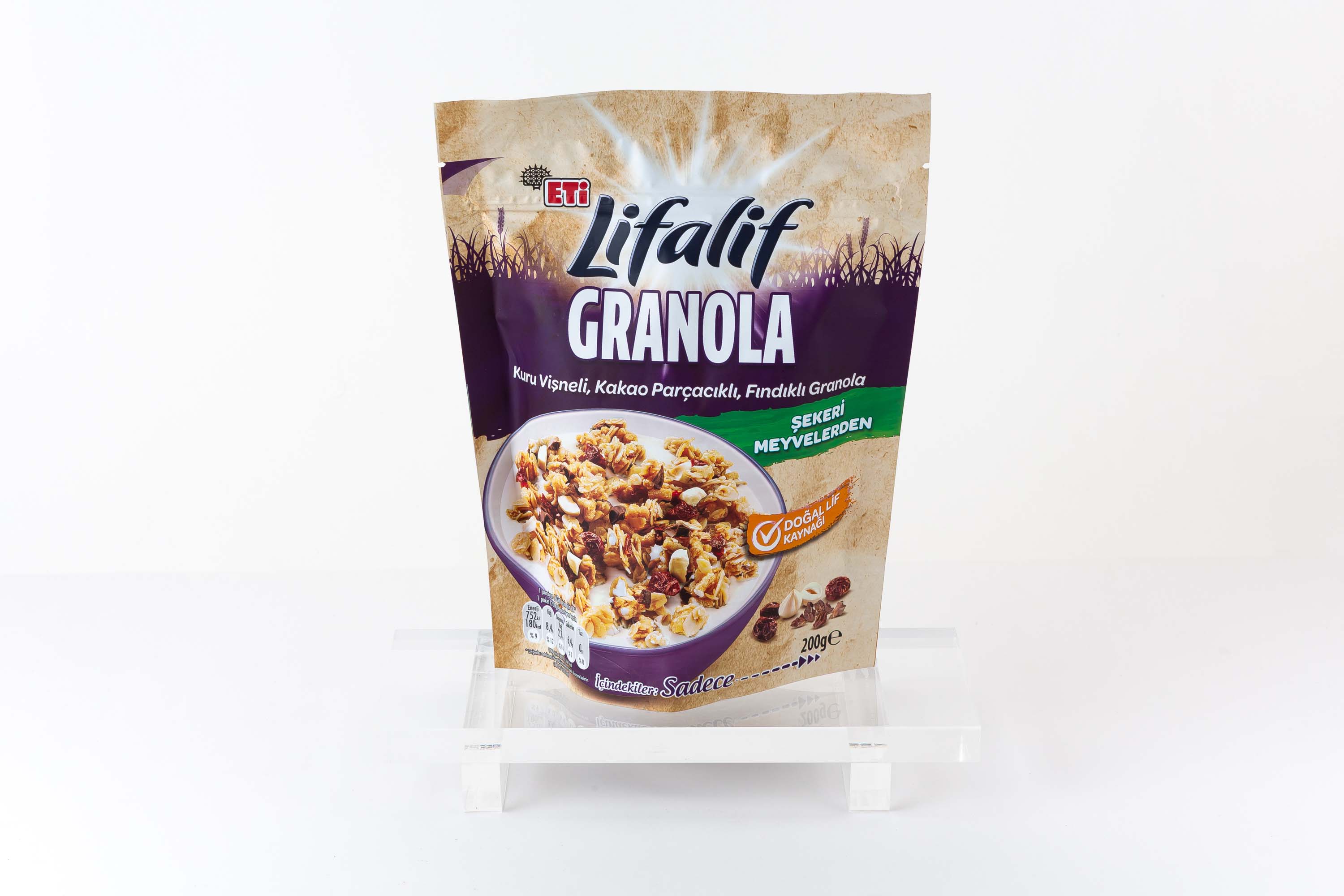 ETİ LİFALİF KURU VİŞNELİ KAKAO PARÇACIKLI VE FINDIKLI GRANOLA 200 gr