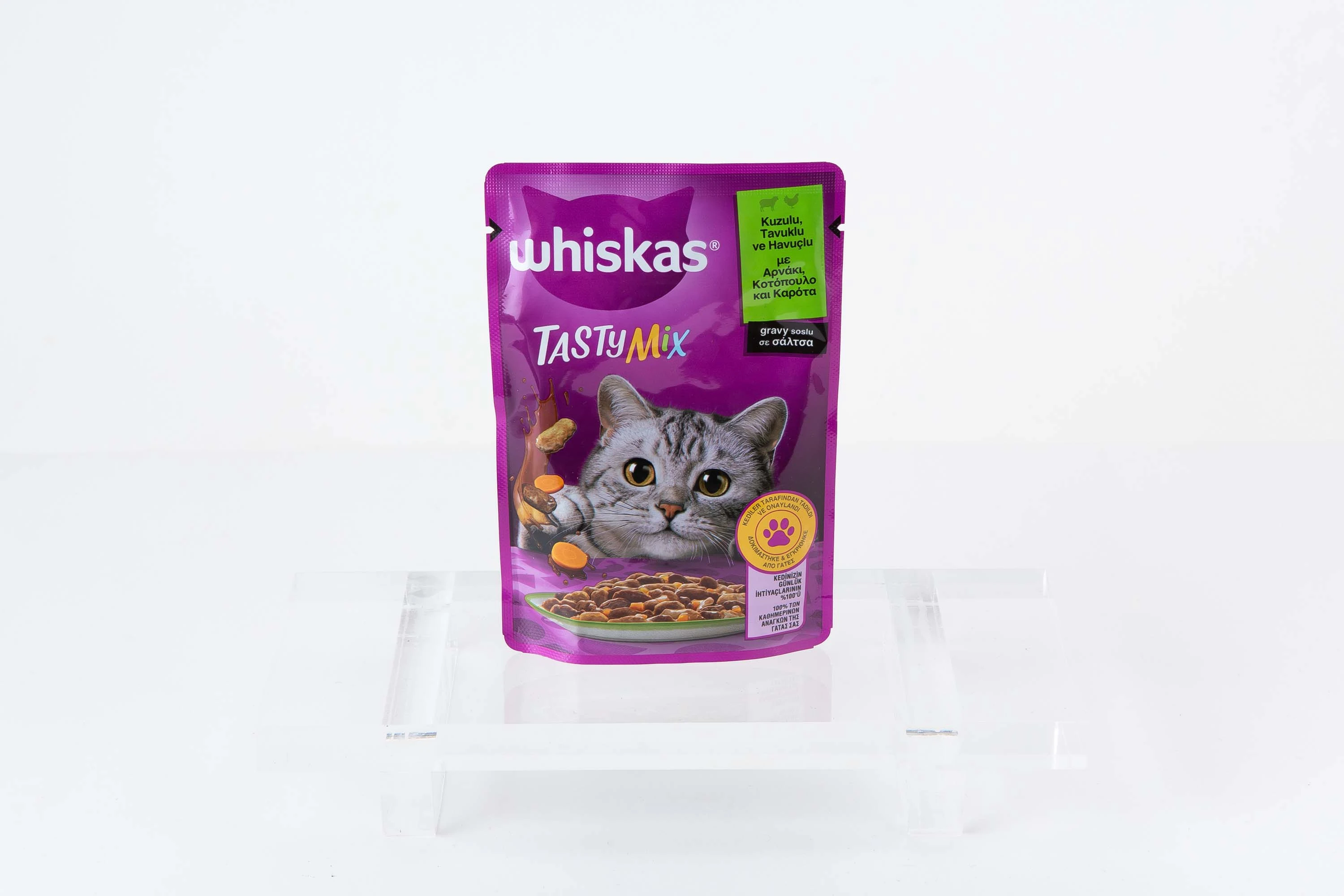 WHISKAS TASTY MIX KUZULU, TAVUKLU VE HAVUÇLU YAŞ MAMA 85 gr