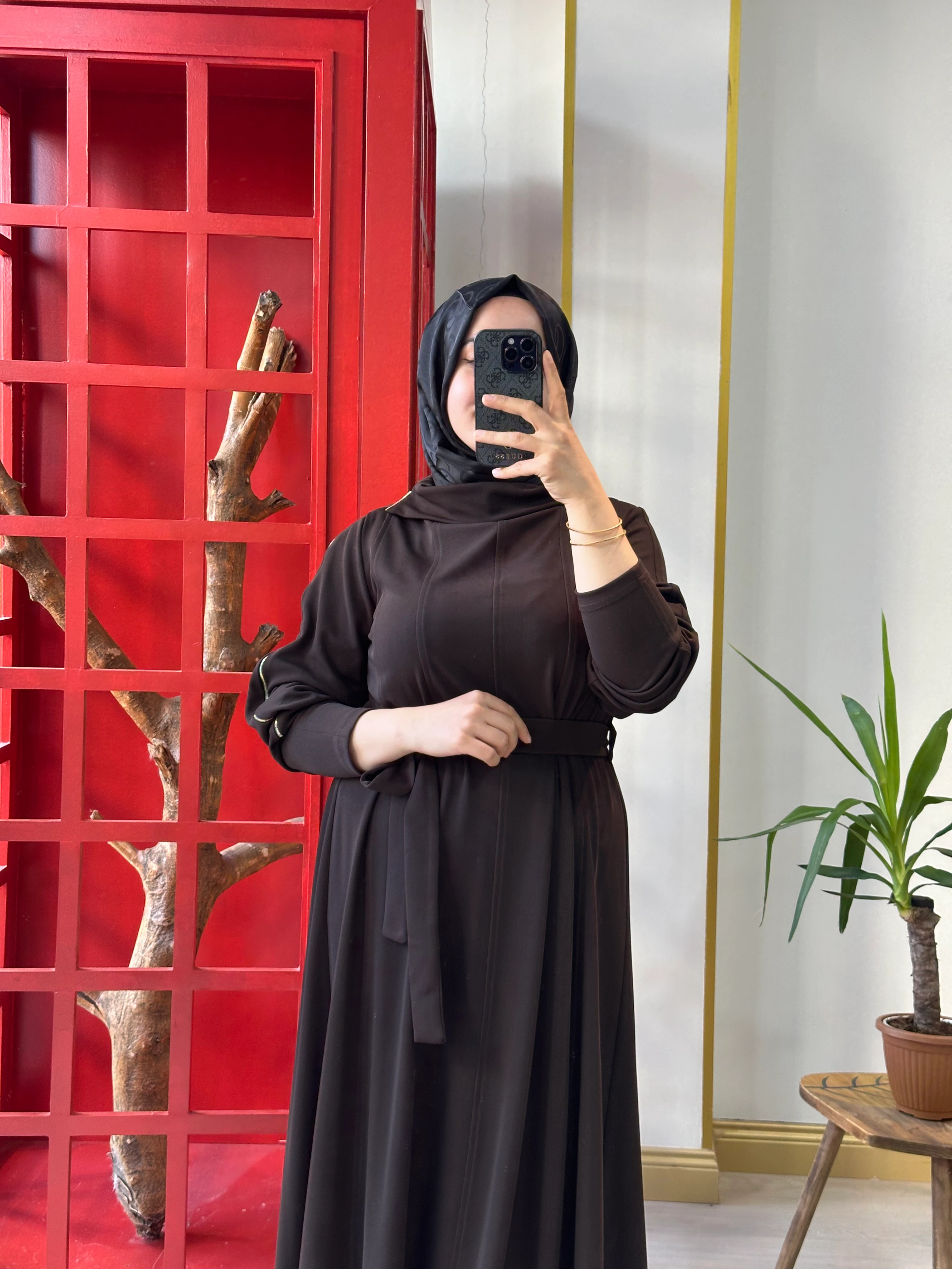 MİSSWHENCE 38803 FERMUAR DETAYLI ELBİSE 