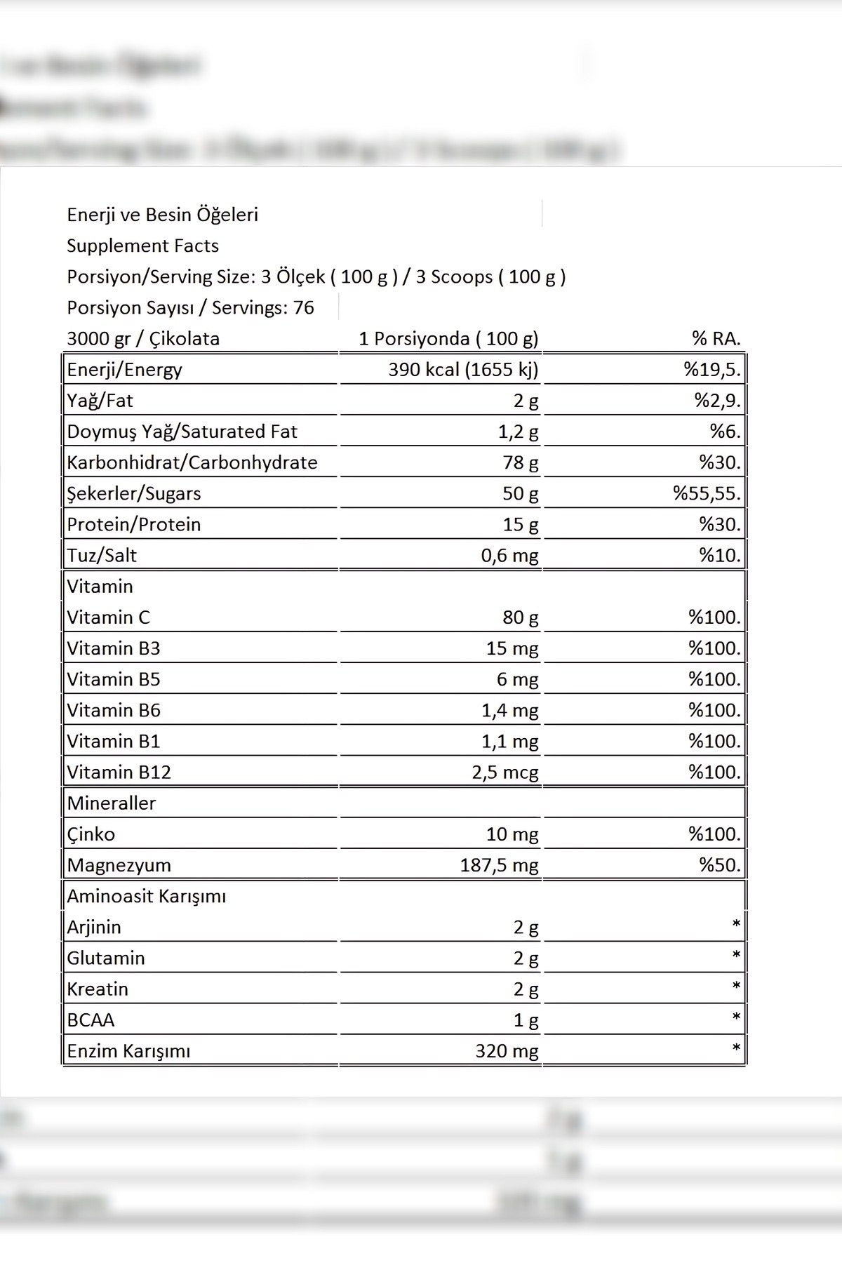 Mass Gainer Plus Vitamax 900g