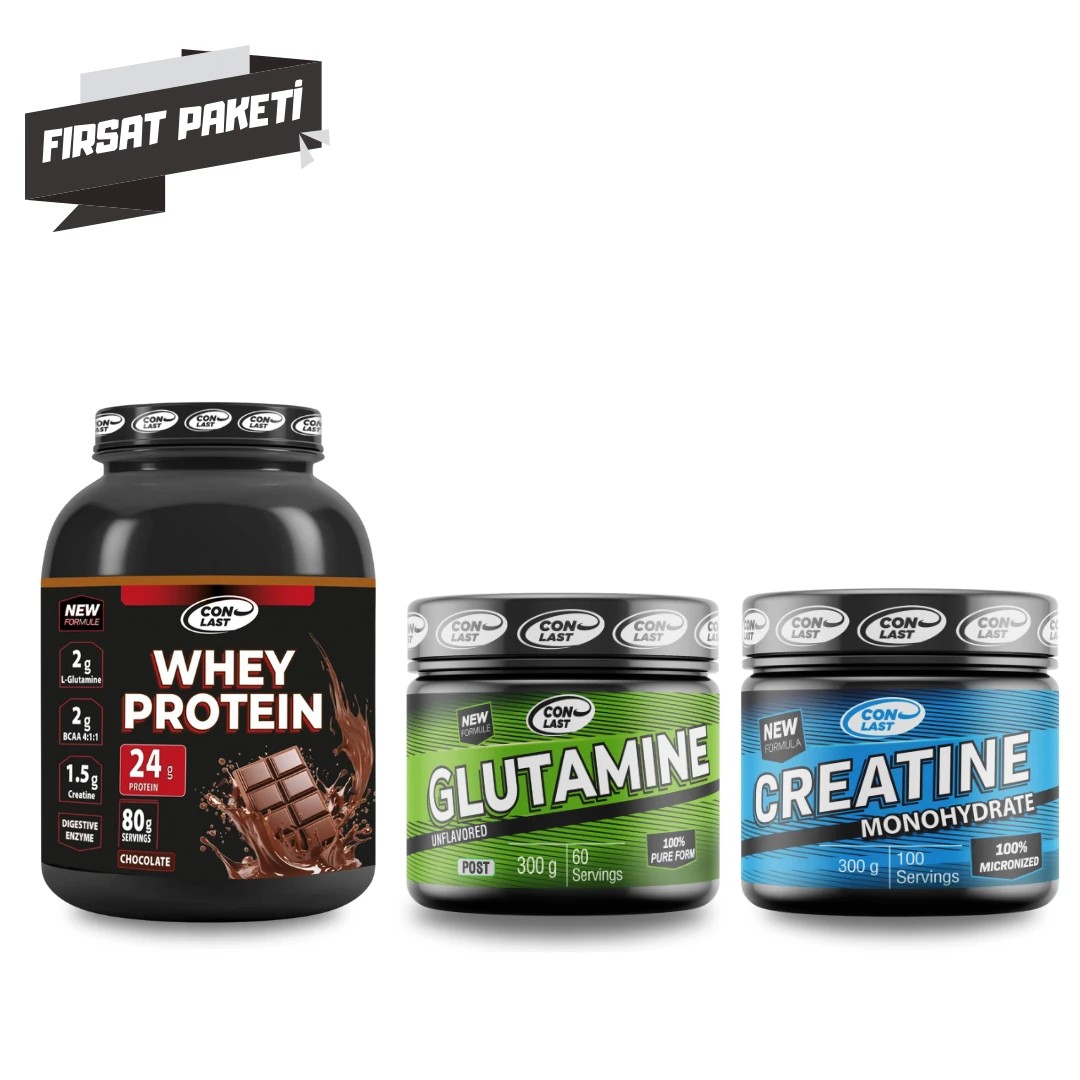 Whey Protein & Glutamine & Creatine Üçlü Fırsat Paketi