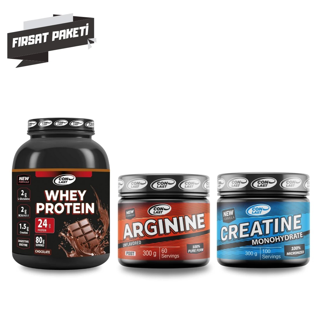 Whey Protein & Arginine & Creatine Üçlü Fırsat Paketi