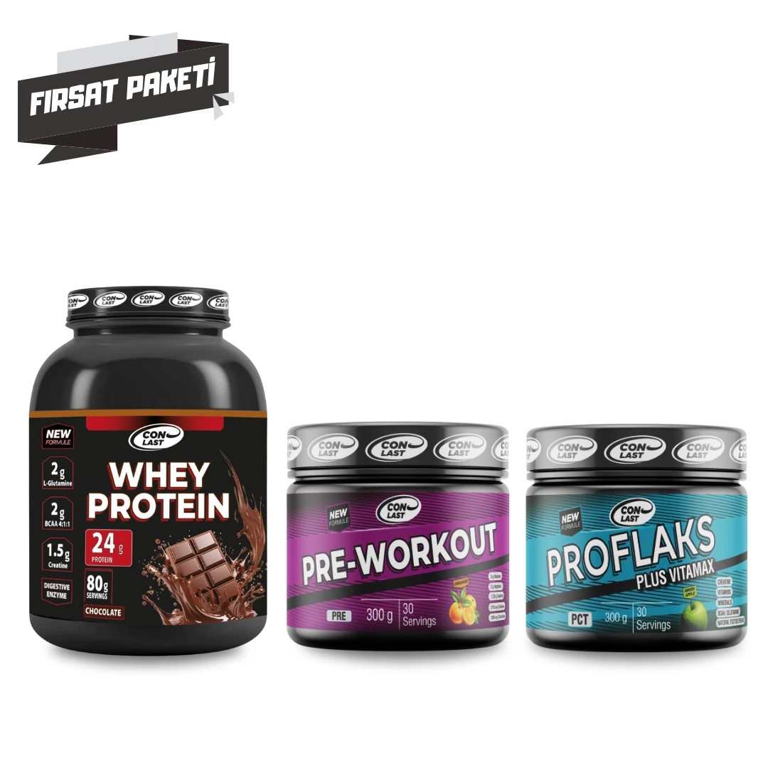 Whey Protein & Pre-Workout & Proflaks Üçlü Fırsat Paketi