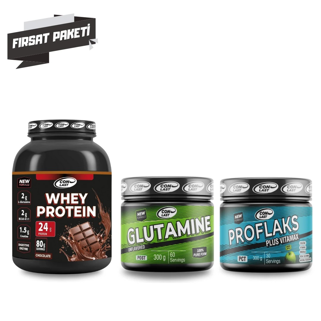 Whey Protein & Glutamine & Proflaks Üçlü Fırsat Paketi
