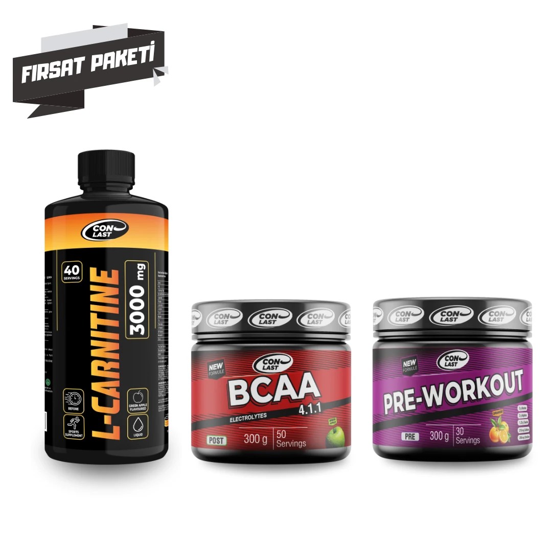 L-Carnitine & BCAA & Pre-Workout Üçlü Fırsat Paketi