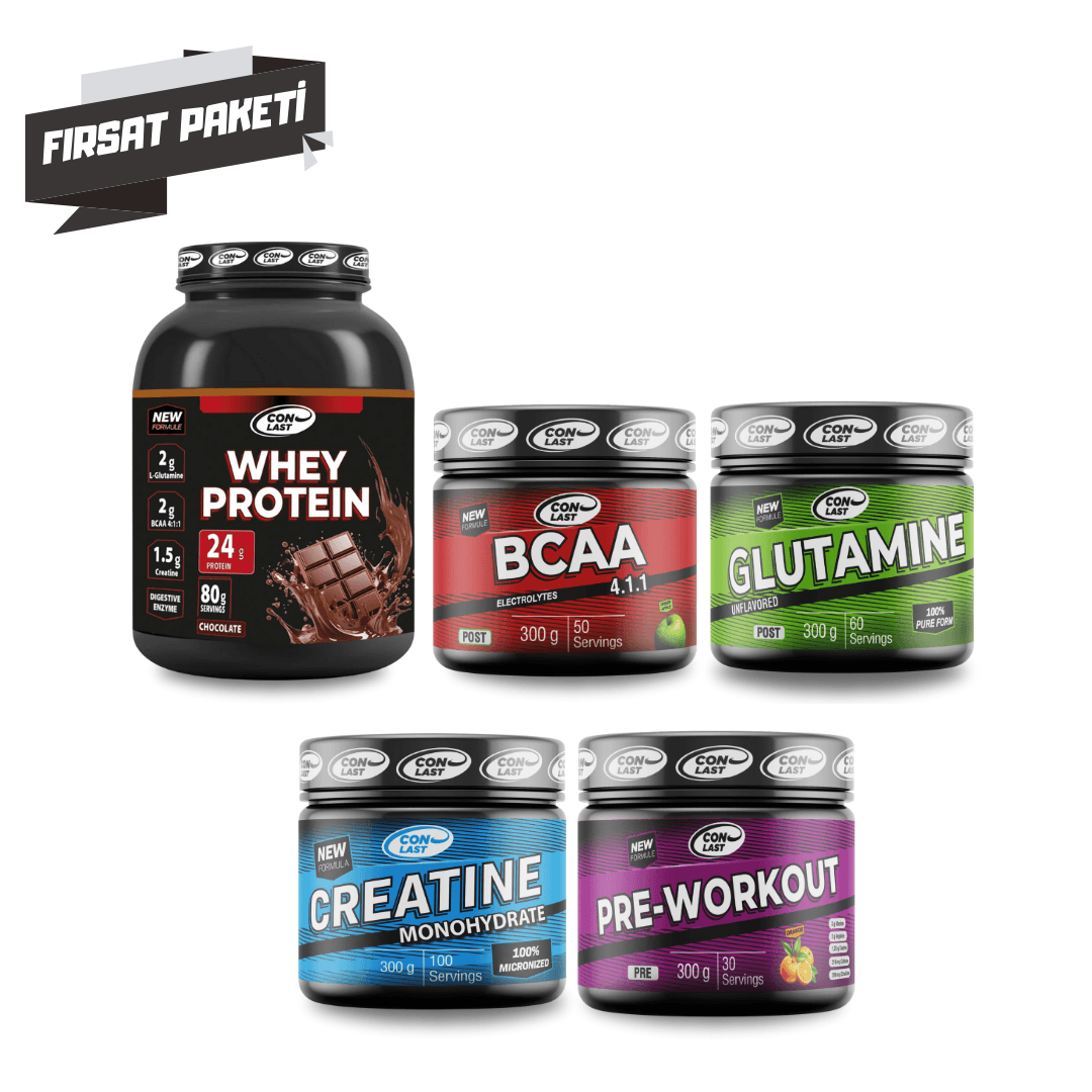 Whey Protein & BCAA & Glutamine & Creatine & Pre-Workout Fırsat Paketi