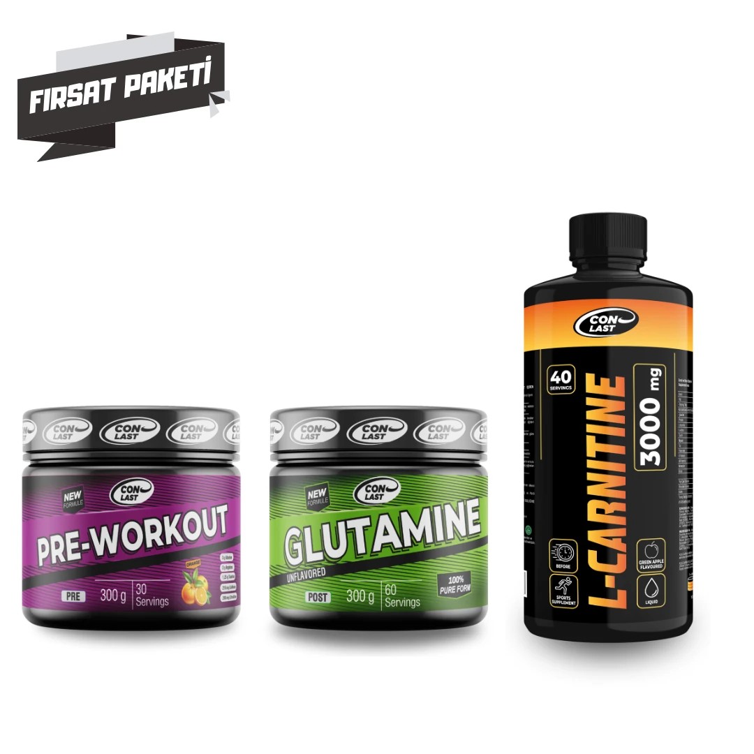 Pre-Workout & Glutamine & L-Carnitine Üçlü Fırsat Paketi