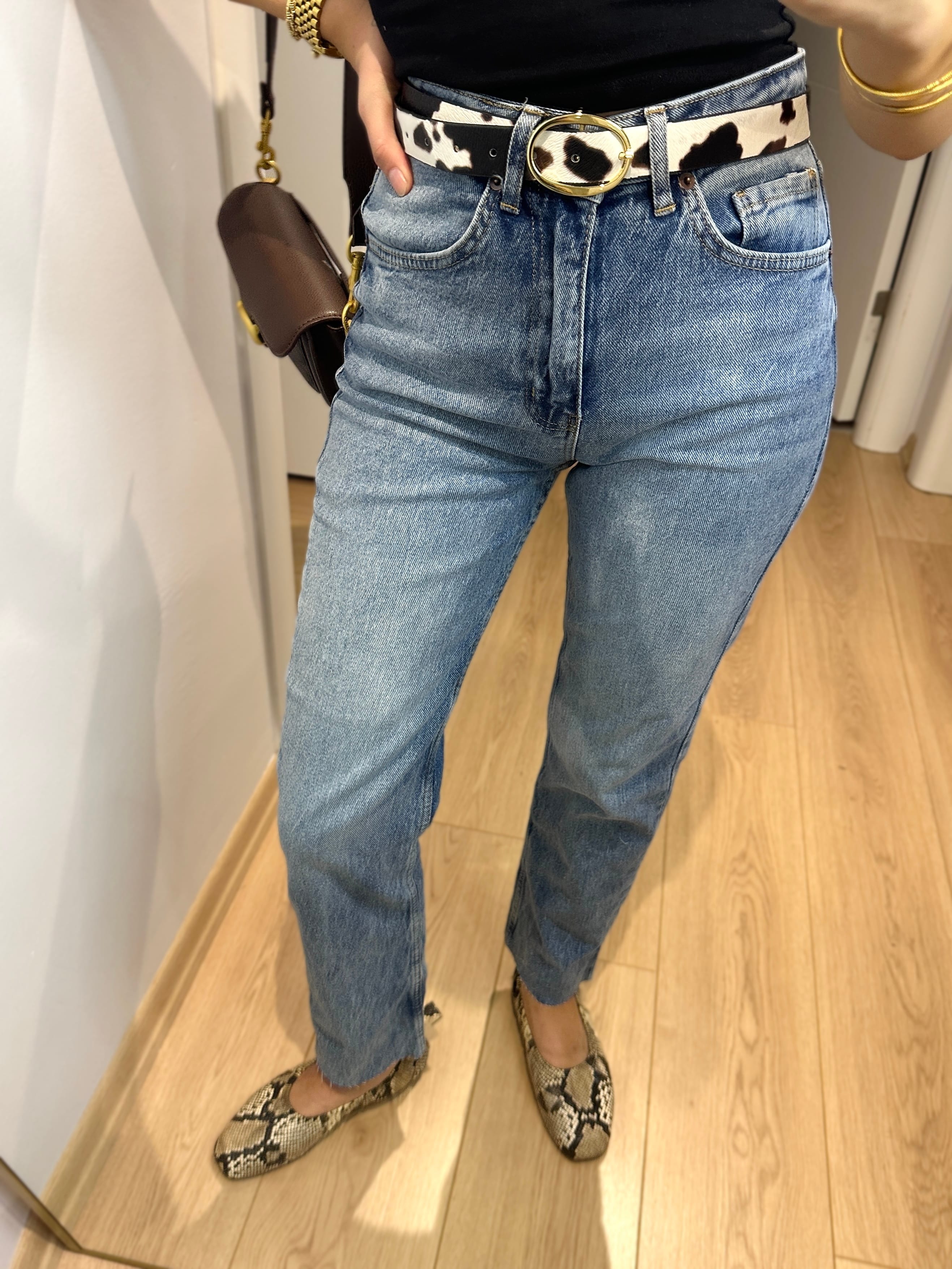 Yüksek Bel Yıkamalı Premium Denim