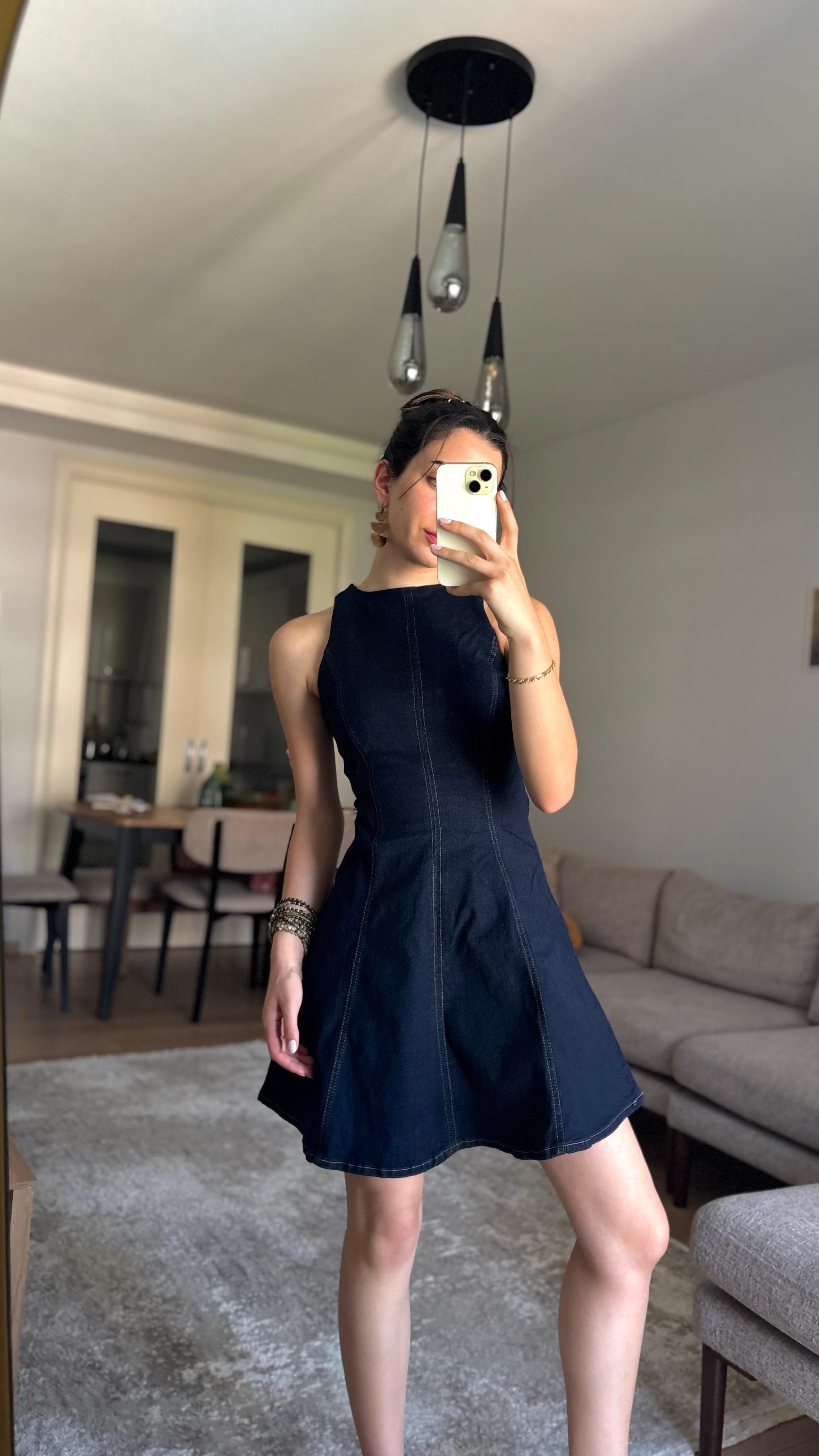 Kısa Denim Elbise