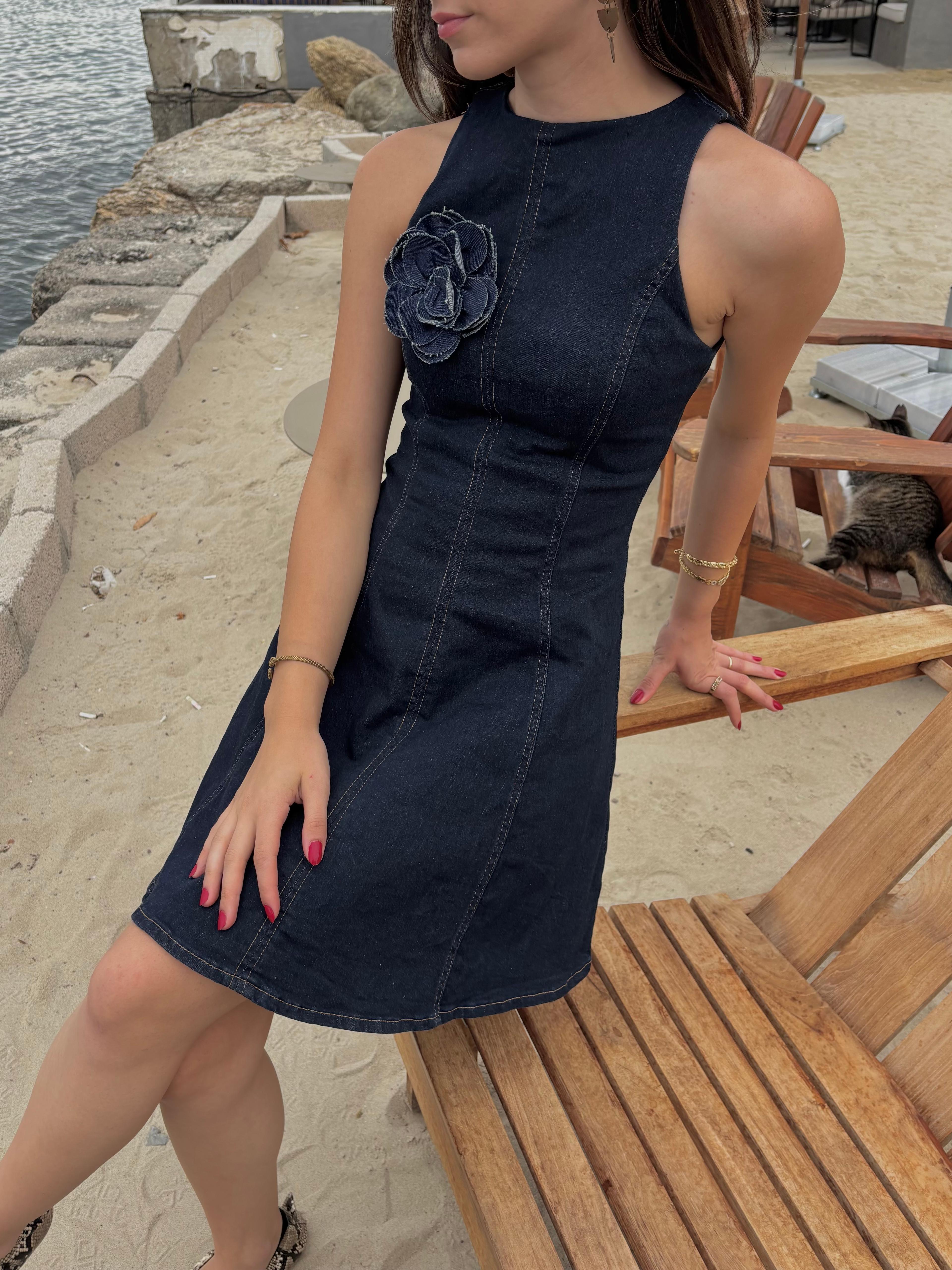 Kısa Denim Elbise