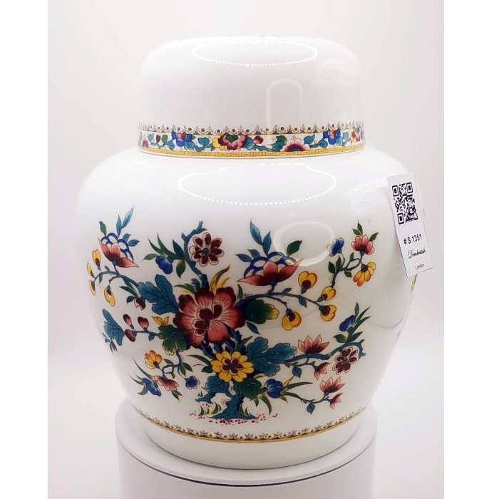 Coalport Ming Rose kapaklı vazo