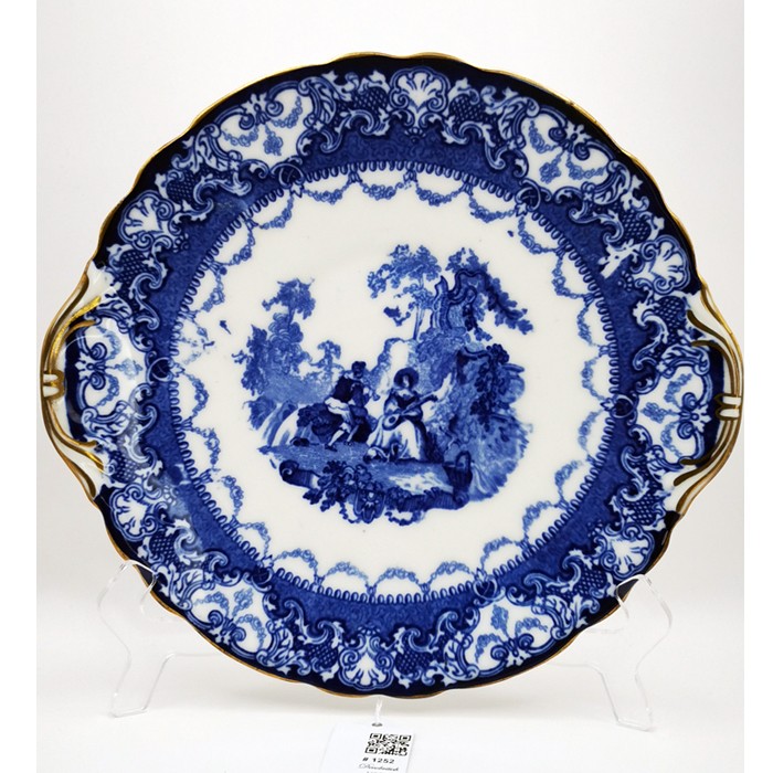Royal Doulton Blue Pattern Cake Plate – Classic Elegance