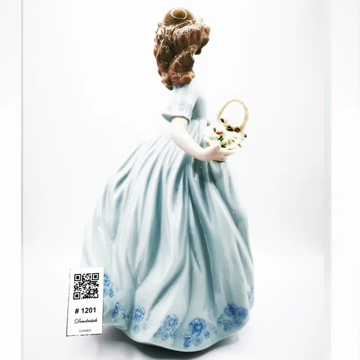 LLADRO Outlet Figurine – Girl Holding Flower Basket, 23 cm (Thumb