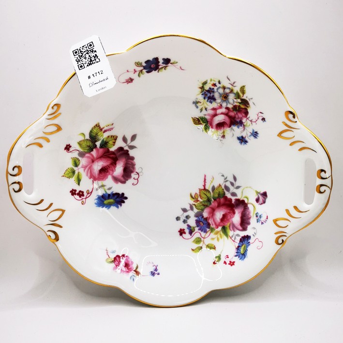 Coalport Junetime Collectible Two-Handled Serving Dish – English Elegance, Decorative Serving Object