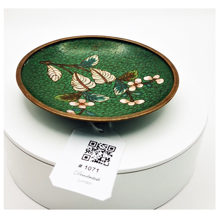 طبق Cloisonne الأخضر - تصميم أنيق وجودة عالية