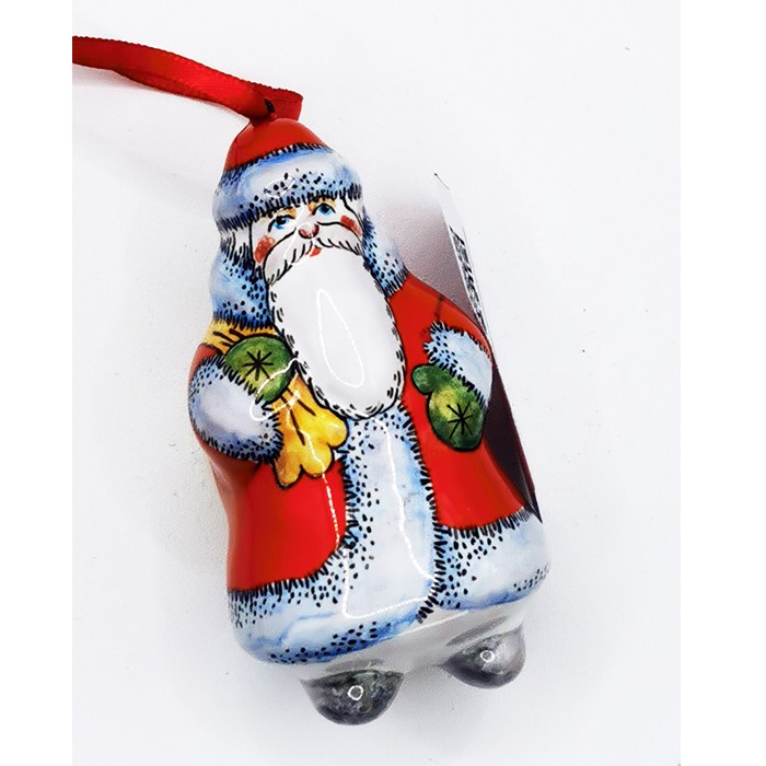 Handmade Russian Collectible Christmas Tree Santa Ornament – Authentic Russian Craftsmanship, Christmas Decoration