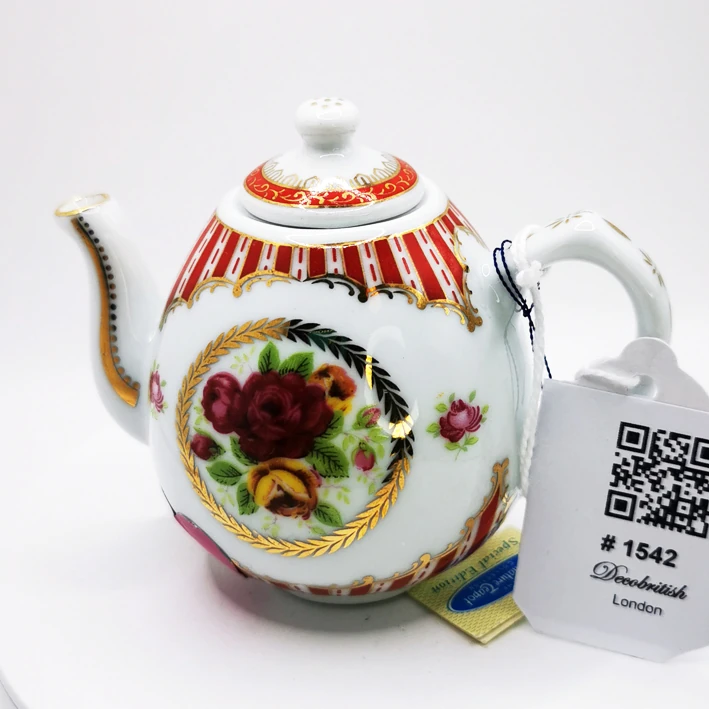 Porcelain Art El Yapımı Minyatür Çaydanlık - Koleksiyonluk Zarif Dekor Objesi