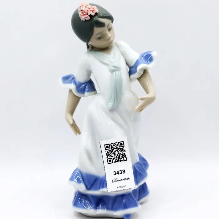 LLADRO 女性 陶器人形 Spain Porcelain Figurine Lladro Spanish Dancing Girl Figurine – Elegant Porcelain Statue, 18 cm