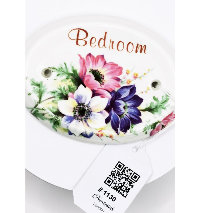 Фарфоровое Украшение на Дверь Комнаты – Стильный Дизайн "Bedroom"