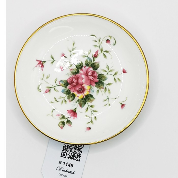 St. Michael Bramble Rose Snack/Serving Plate – Elegant Floral Porcelain Plate