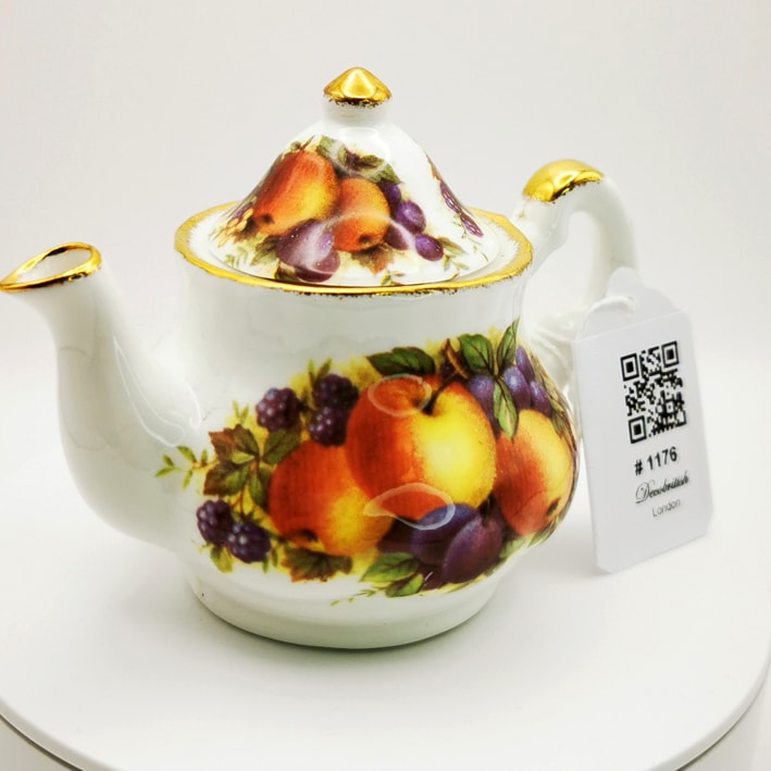 Fenton China Company Miniature Meyveli Çaydanlık
