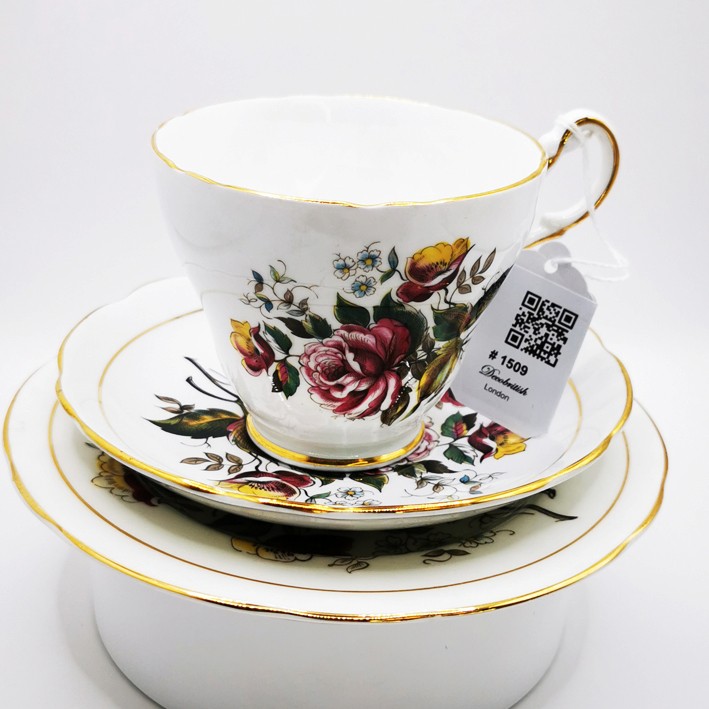 Royal Sutherland Trio Tea Cup Set – Enjoy Complete Tea Moments with English Elegance