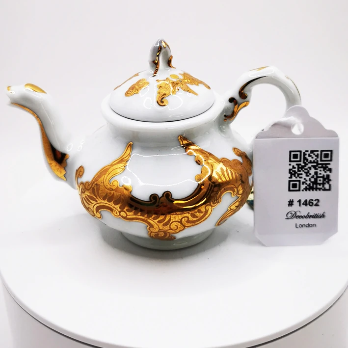 Porcelain Art Miniature Porselen Çaydanlık – Zarif ve Koleksiyonluk Dekoratif Parça