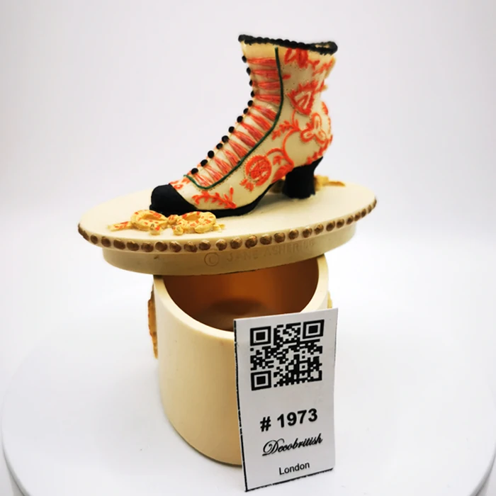 Willow Hall Annette Jane Asher Oval Miniature Hat Trinket Box Sculpture