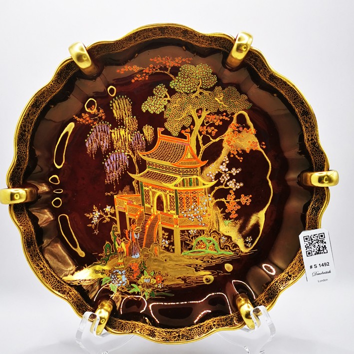 Carlton Ware Rouge Royal Serving Dish - Handmade Ceramic Serving Dish