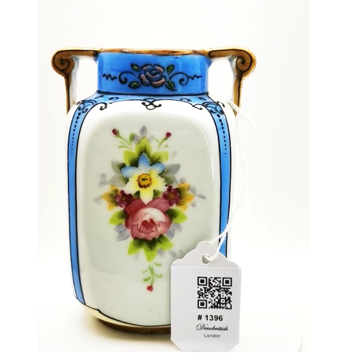 Noritake El Boyaması Vazo - Vintage Japon Seramik Vazo
